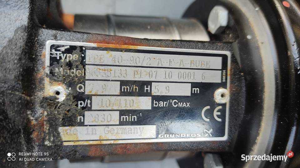 pompa obiegowa Grundfos TPE 40902 Nowy Tomyśl sprzedam