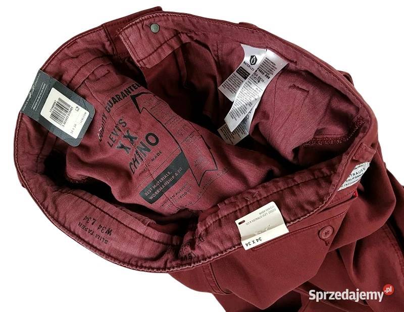 Męskie spodnie Levis XX Chino Slim Taper Stretch śląskie