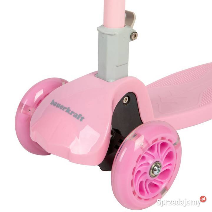 Różowa balansowa hulajnoga składana trójkołowa Poznań