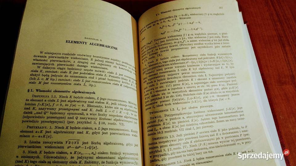 Algebra Andrzej BiałynickiBirula 1971 TWARDA pomorskie Gdańsk sprzedam