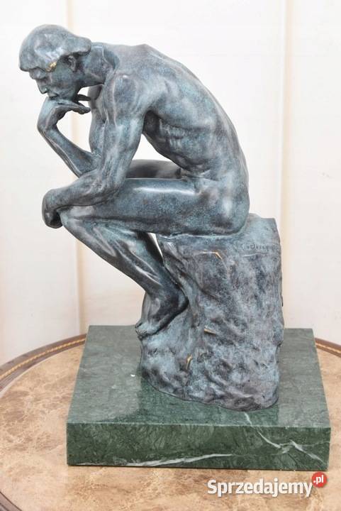 Patynowa Figura Myśliciel Zamyślony Człowiek małopolskie Kraków