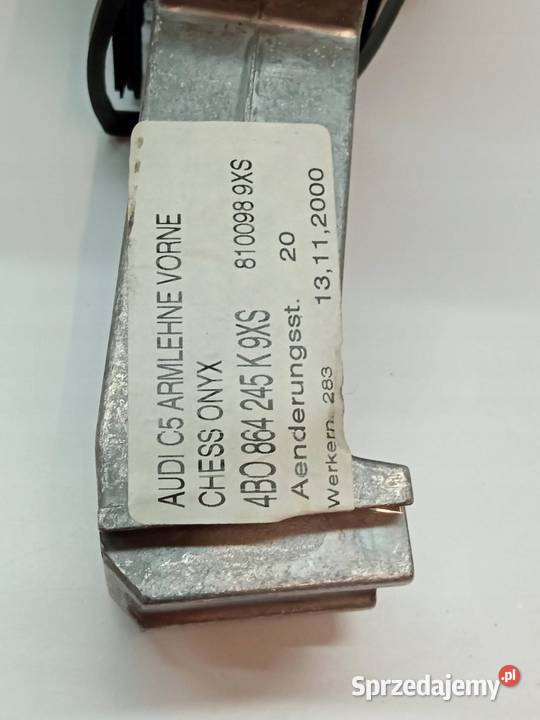 PODŁOKIETNIK TUNELU ŚRODKOWEGO 4B0864245K Audi Rok produkcji 2001