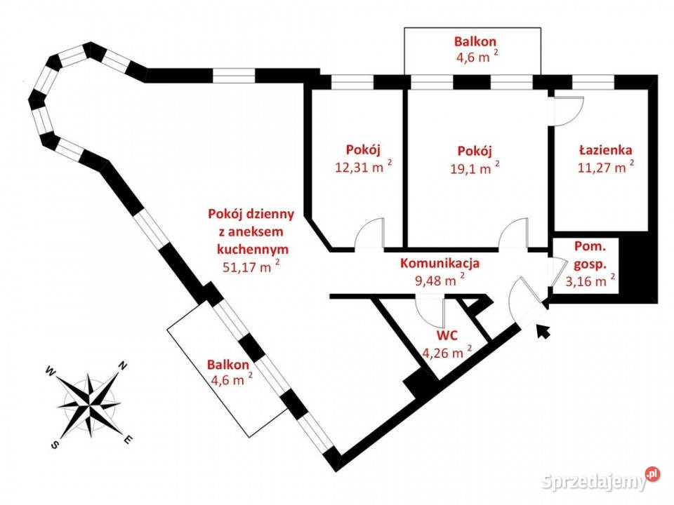 Apartament w Żelazku dwa balkony mpostojowe Poznań