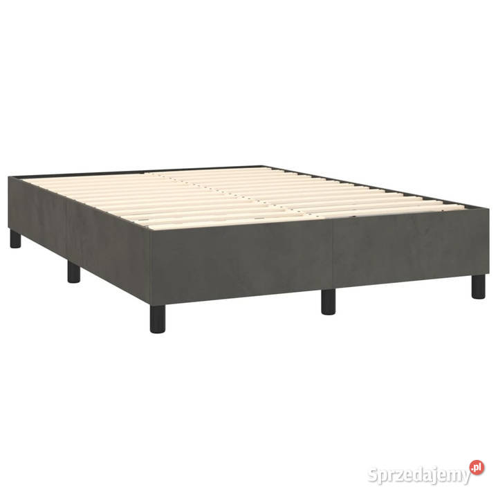 Łóżko kontynentalne z materacem ciemnoszara 147cm sprzedam