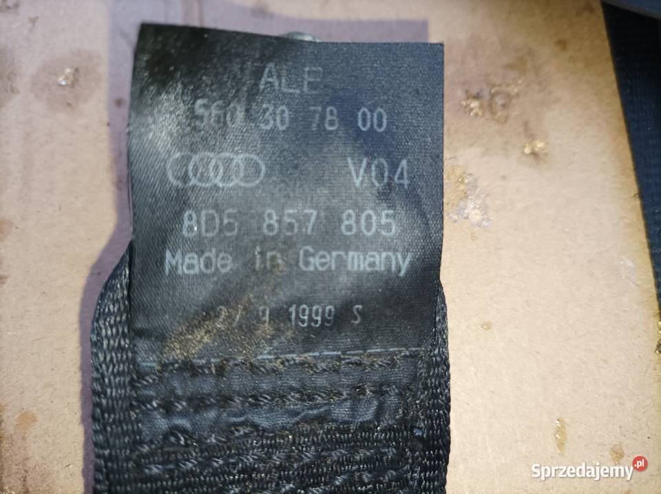 Pasy bezpieczeństwa tył Audi a4b5 Sedan Lift 8D5 mazowieckie Radom sprzedam