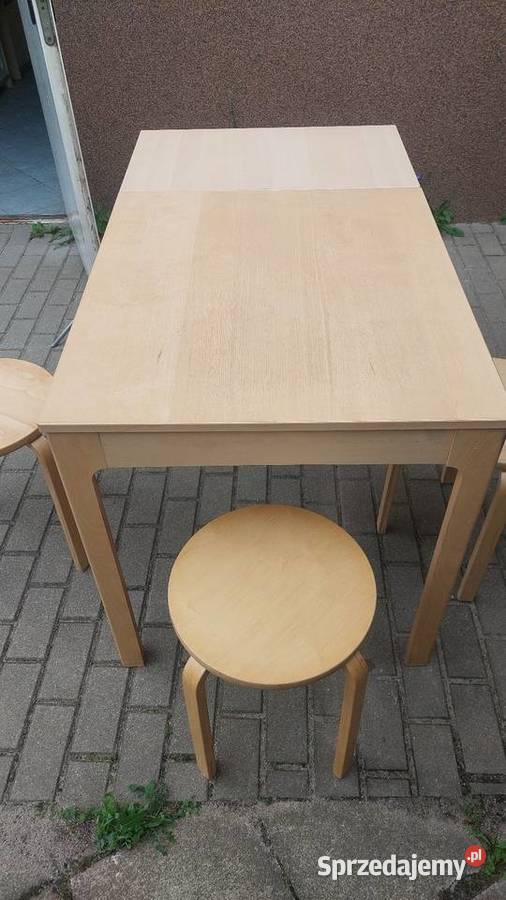 Stół Ikea Ekedalen plus taborety Ikea Frosta Poznań