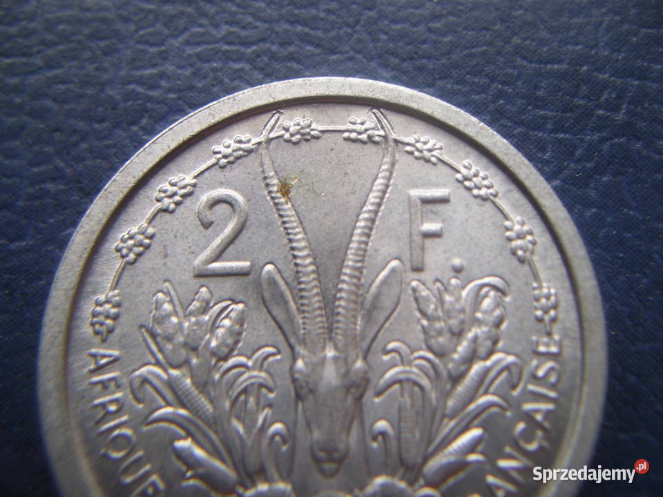 Stare monety 2 frank 1948 Afryka Francuska Numizmatyka Lesko