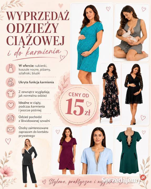 ODZIEŻ CIĄŻOWA I DO KARMIENIA Wyprzedaż Zduńska Wola