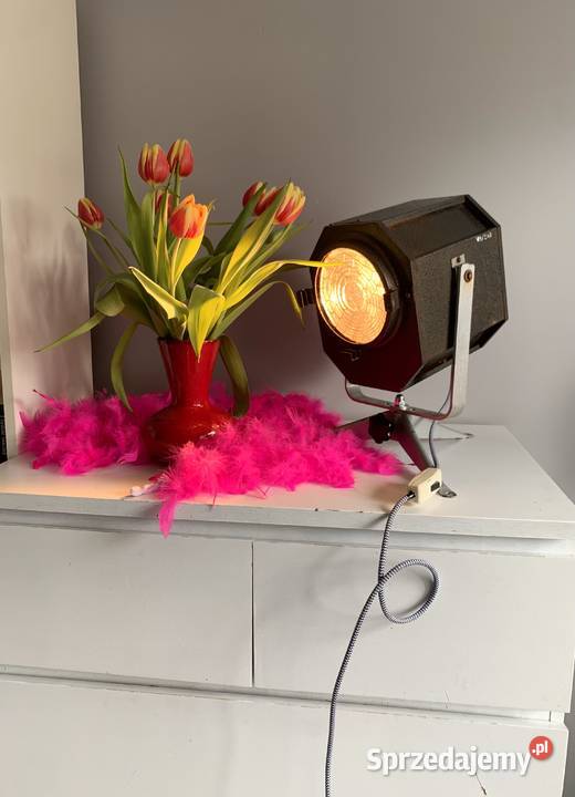 Lampa teatralna PRL lata 7080 loft Poznań