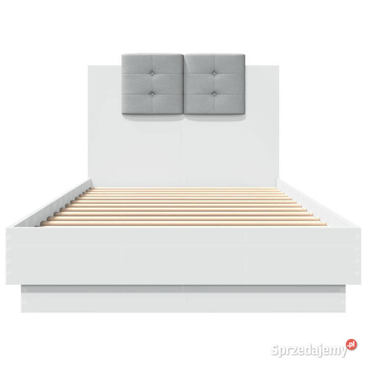 Rama łóżka z wezgłowiem biała 100x200 WM3209933 mazowieckie Warszawa sprzedam