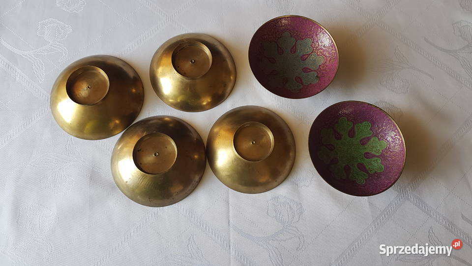 Miedziane miseczki na smakołyki 6 sztuk Tarnowskie Góry sprzedam