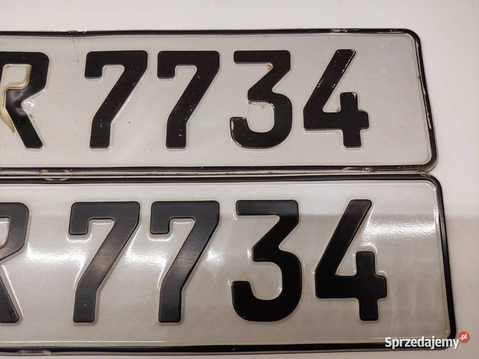 Tablica rejestracyjna Niemcy 2 sztuki AR7734 Głuchołazy sprzedam