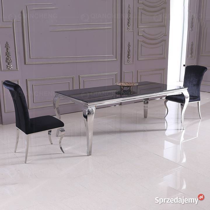 Srebrny Stół LUXURY glamour Akant Meble Gierałtowiczki
