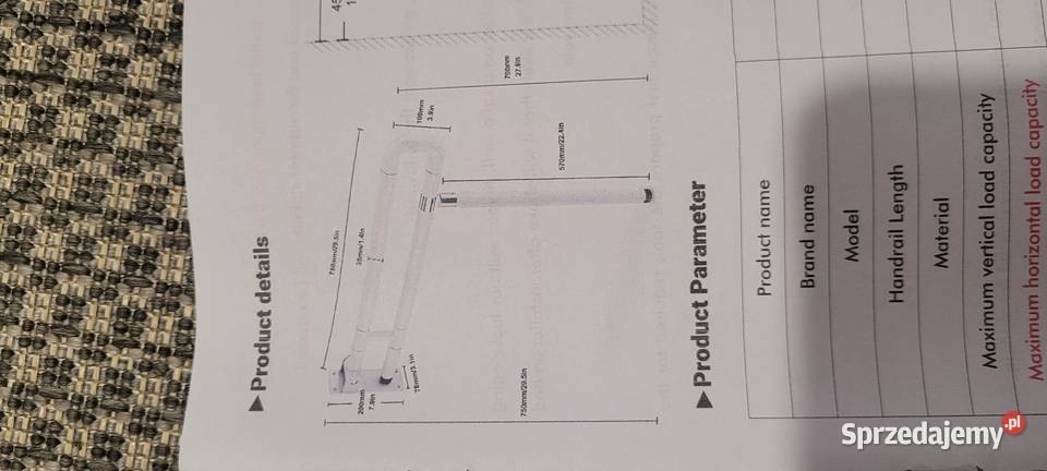 składany uchwyt toaletowy Mielec