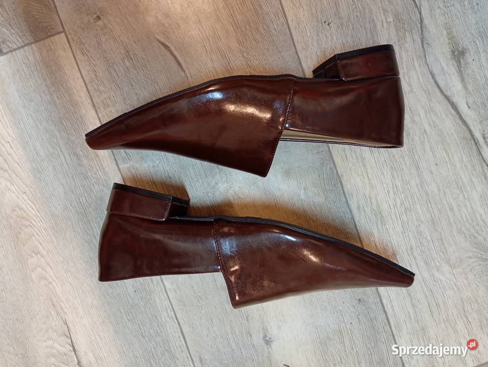 40 Brązowe baleriny wieczorowe brązowe mokasyny 25.4cm Kraków sprzedam