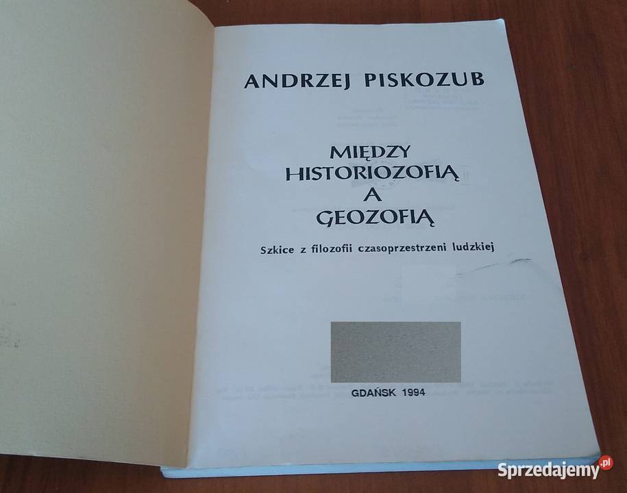 Między historiozofią a geozofią szkice z Gdańsk