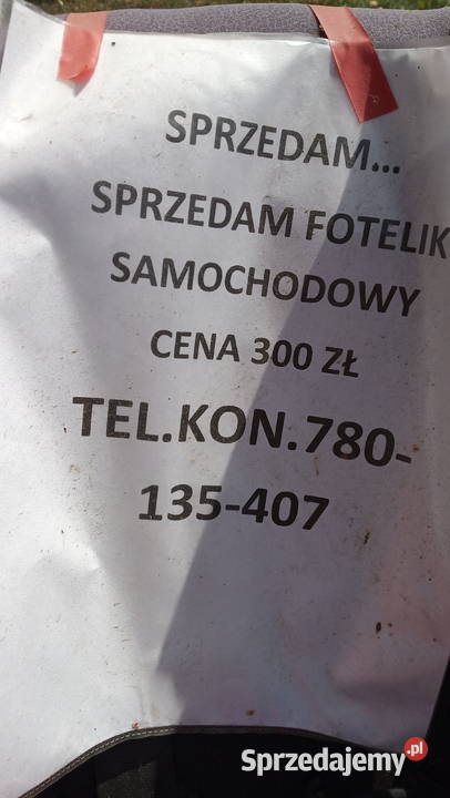 Fotelik samochodowy dziecka podkarpackie Tuczempy
