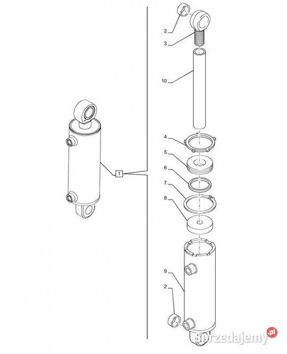 Holland T6090 Głowica cylindra 1 cylinder Jastrzębniki sprzedam