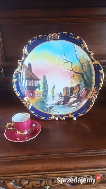 Patera duża Kobaltowa Made in Portugal Piękny Gdańsk