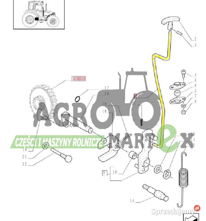 87337795 5089678 DŹWIGNIA CNH dolnośląskie