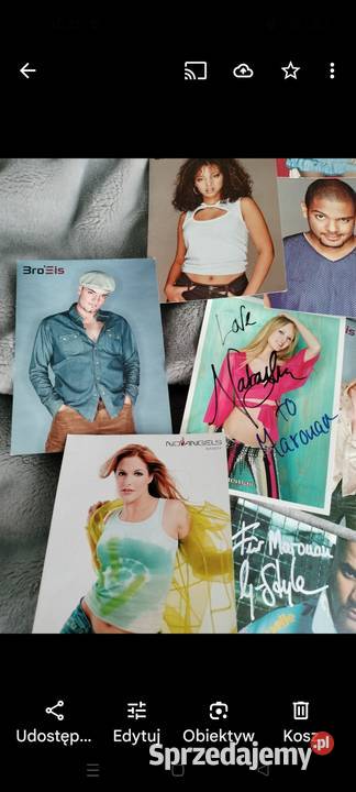 Grupy muzyczne zestaw kart autografy różne Choszczno sprzedam