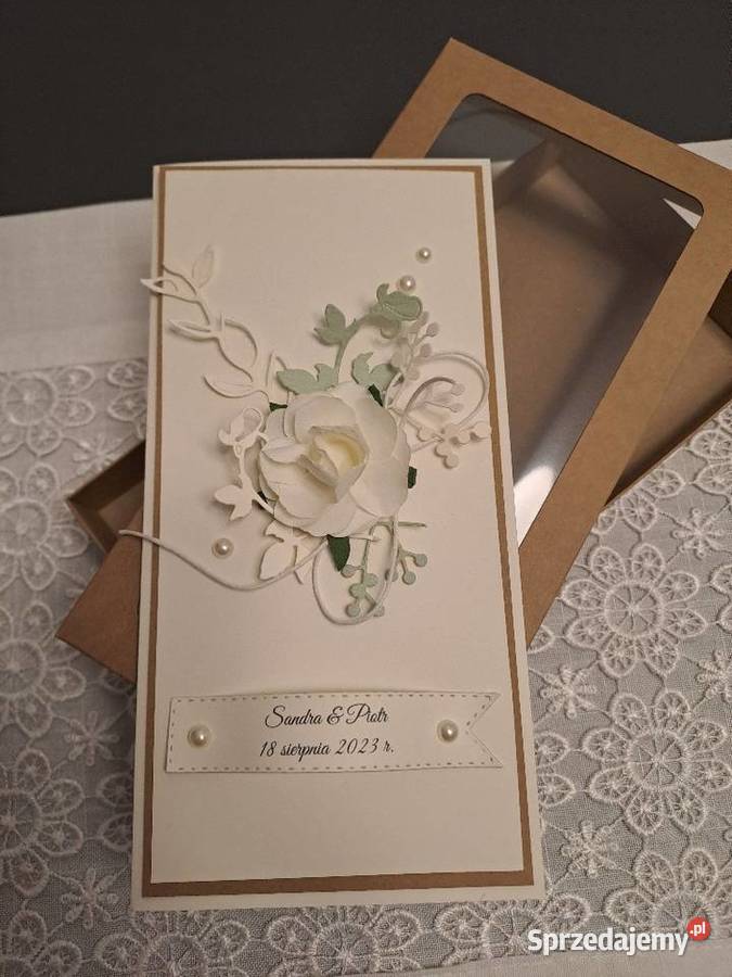 Kartka w pudelku z okazji ślubu śląskie Strzebiń