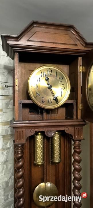 Piękny zegar stojący SCHLENKER KIENZLE dębowy Kwaczała