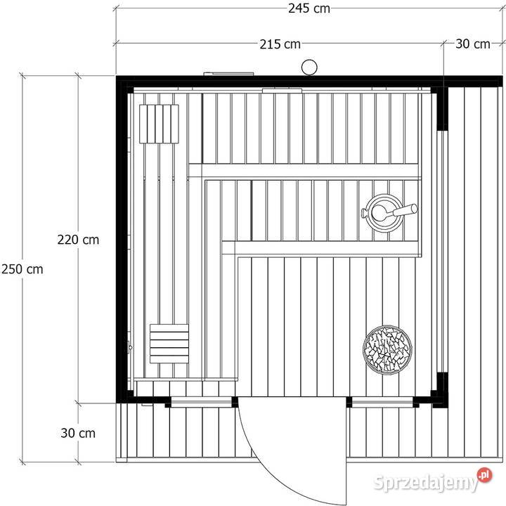 Sauna ogrodowa TUULI 250 x250 DOSTAWA W śląskie