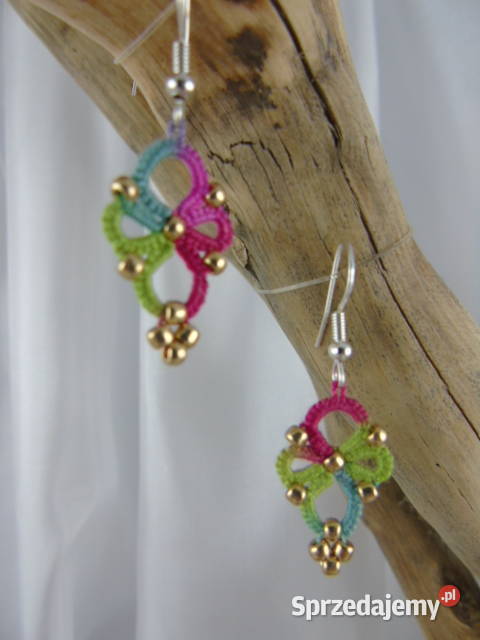 Kolczyki frywolitkowe różne wzory i kolory