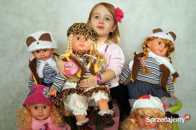 LALKA BOBAS AGATKA 60 ŚPIEWA MÓWI POLSKU Tkanina  Warszawa