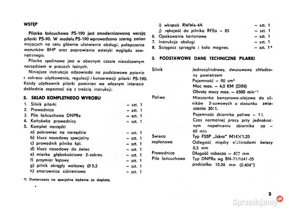 DOLPIMA 190 290 instrukcja obsługi