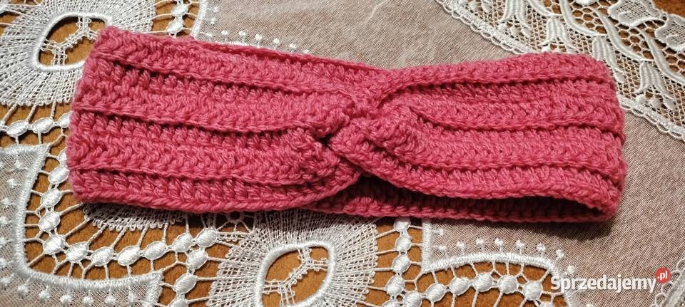 Ręcznie robiona opaska na głowę ciepła śląskie Częstochowa