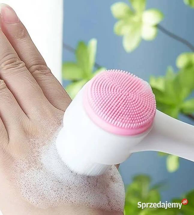 Szczoteczka do mycia twarzy silikonowa zielona