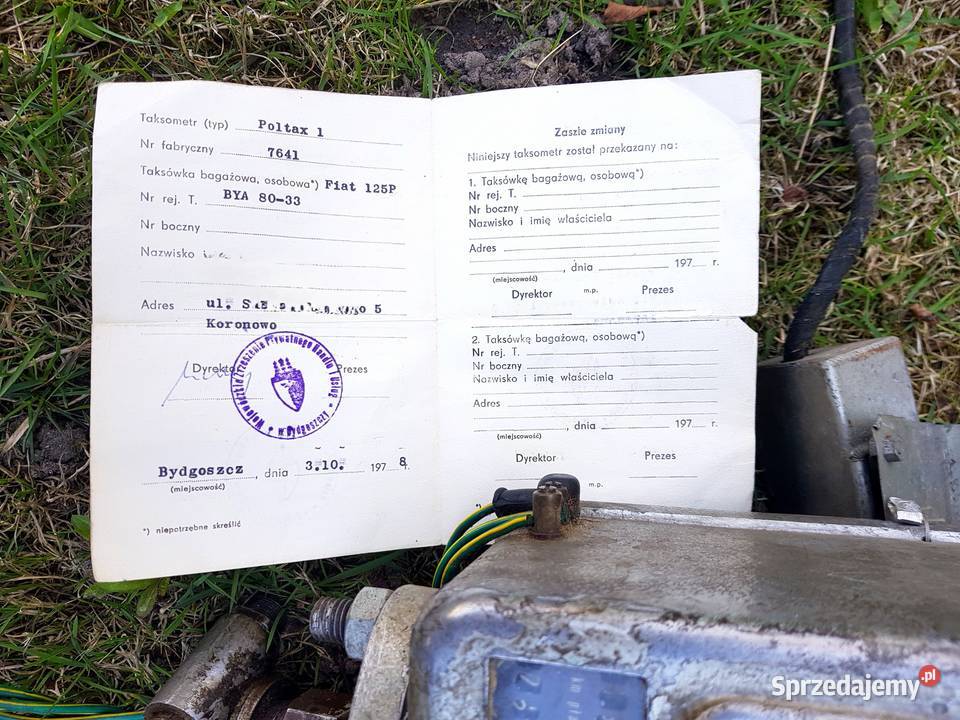 Stary taksometr Poltax Prl Taxi Pozostałe