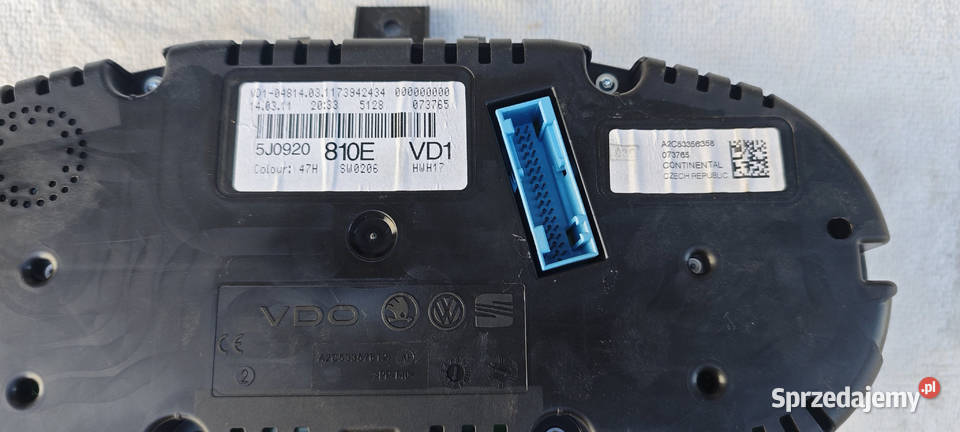 SKODA FABIA II LIFT LICZNIK ZEGARY 5J0920810E 12 osobowe lubelskie Wojsławice sprzedam