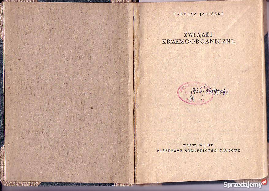 1867 ZWIĄZKI KRZEMOORGANICZNETJASIŃSKI Książki naukowe i popularnonaukowe Czyrna