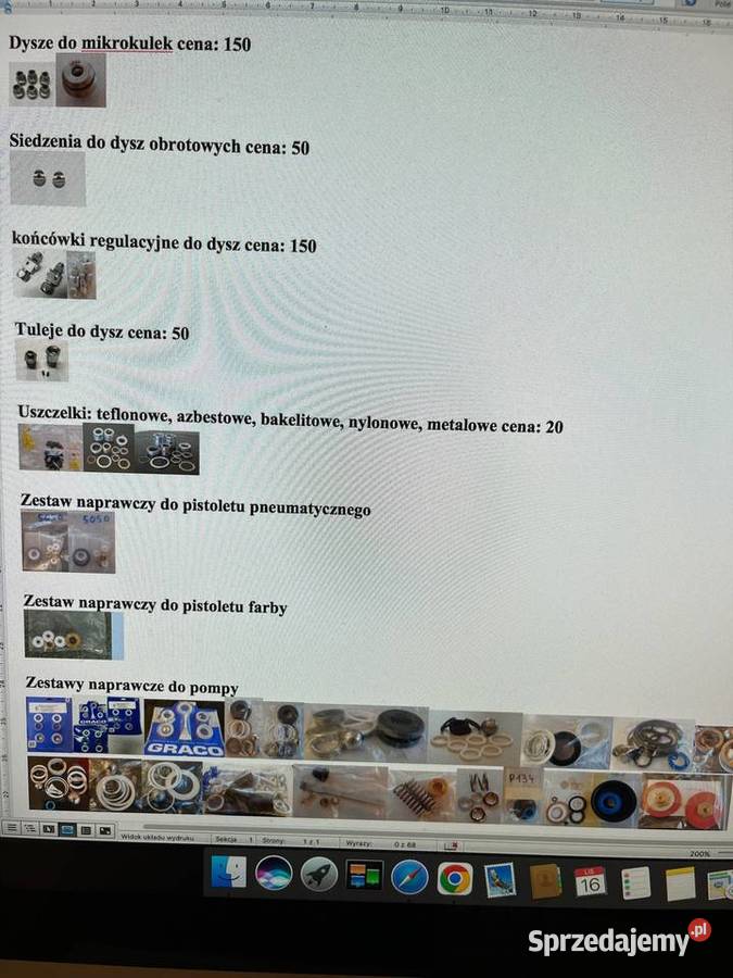 Części do malowarek drogowych samojezdnych i Pozostałe Brodnica sprzedam