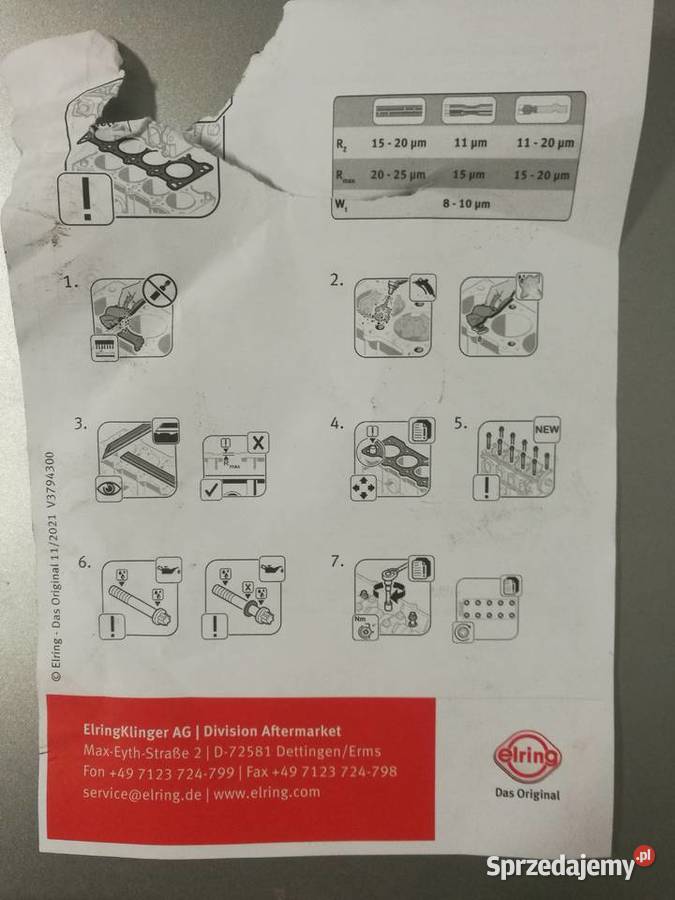 OPELUszczelki Głowicy zachodniopomorskie Szczecin