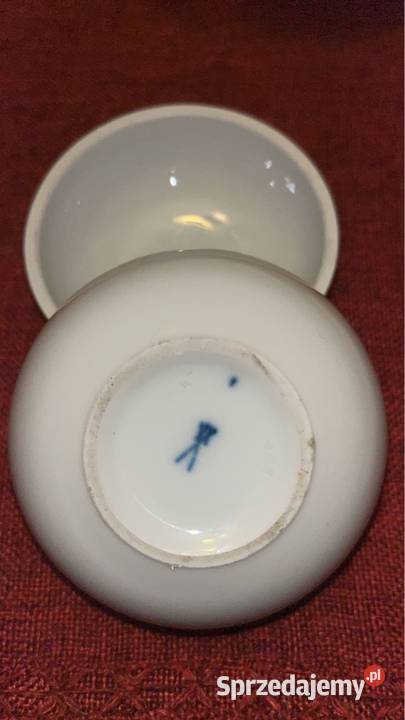 Puzderko Miśnia Meissen Ręcznie malowane puzdro Porcelana i szkło Gdańsk