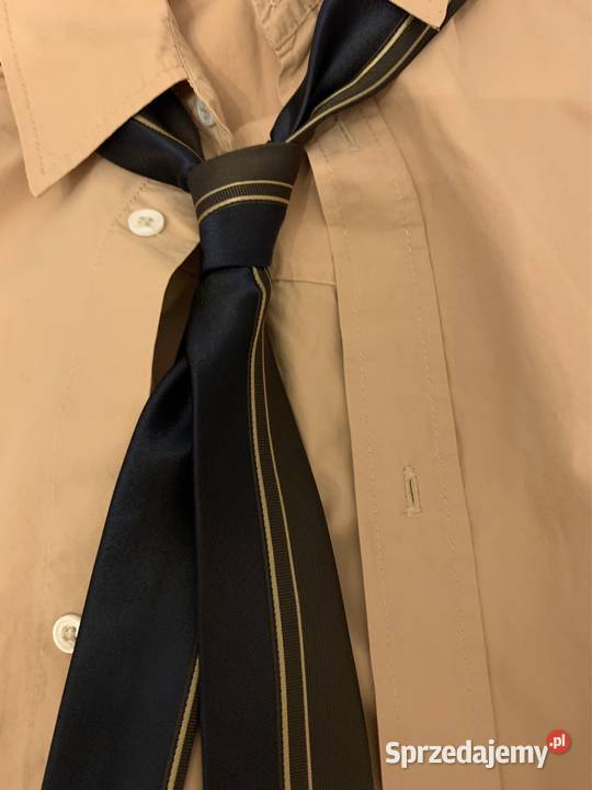 Krawat męski dwukolorowy wąski hand nade sprzedam