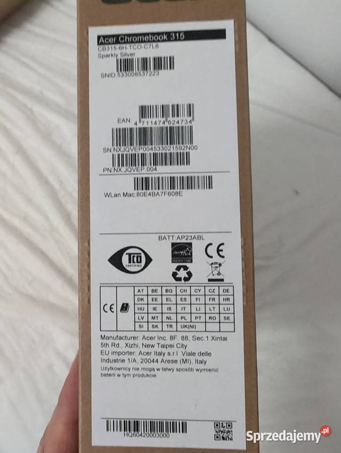 Nowy Acer Chromebook 315 N1508GB128 ChromeOS Warszawa