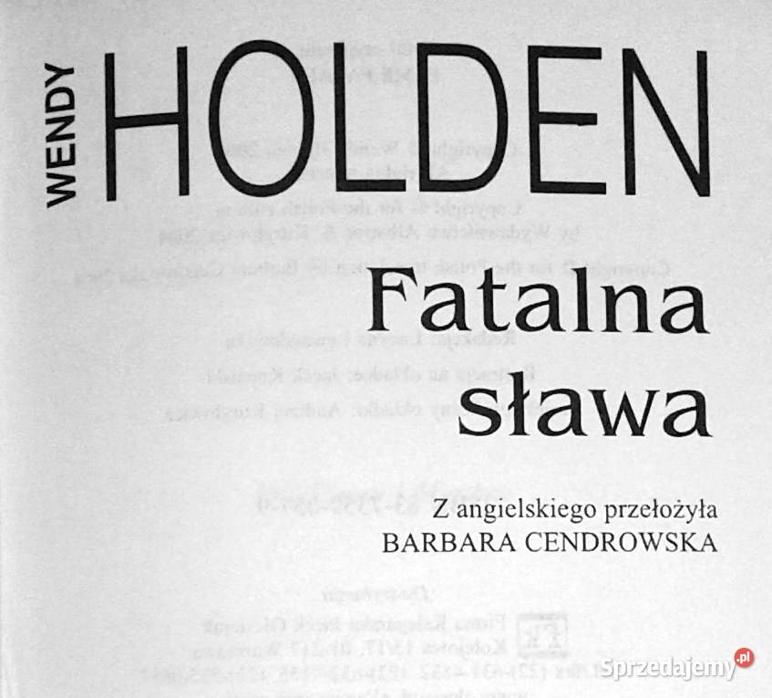 Fatalna sława Wendy Holden miękka Chełm
