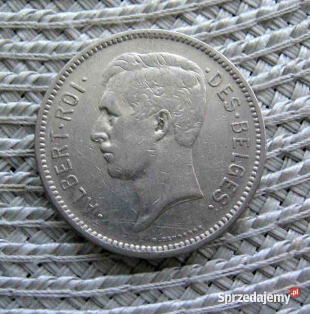Beelgia 5 Franków 1931r Belges Numizmatyka Kalisz