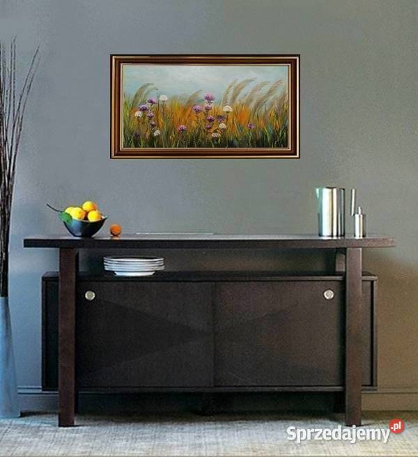 Obraz olejny Łączka z ostami Obrazki i obrazy lubelskie Lublin