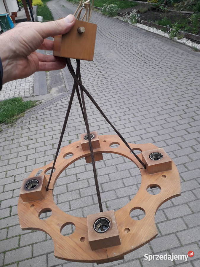 Lampa drewniana oryginalna