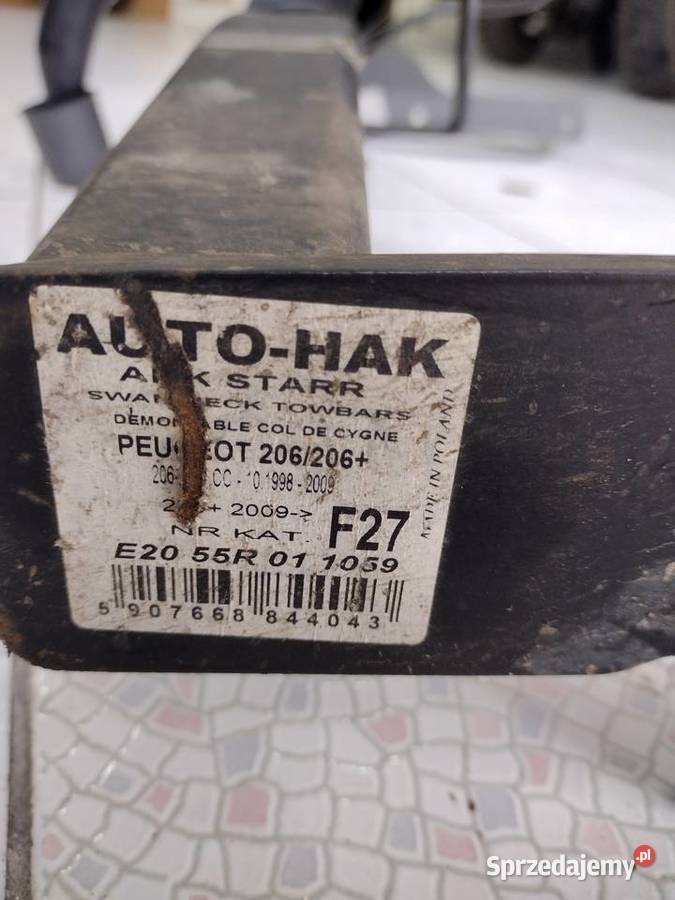 Hak holowniczy Peugeot 206 i 206 pomorskie Malbork