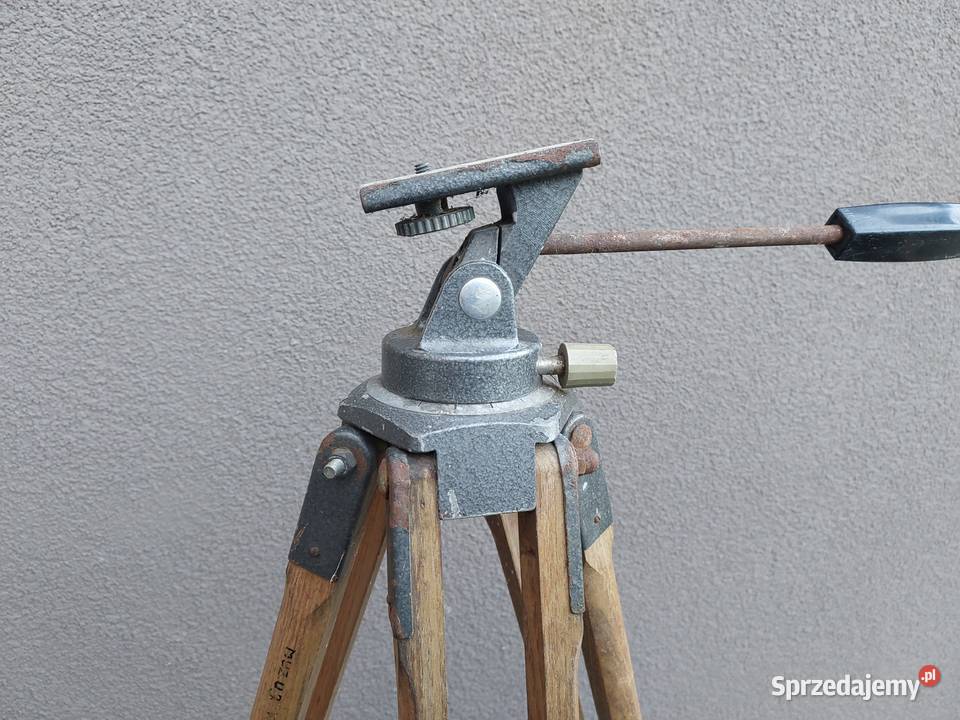 Stary drewniany trójnóg statyw fotograficzny Tczew
