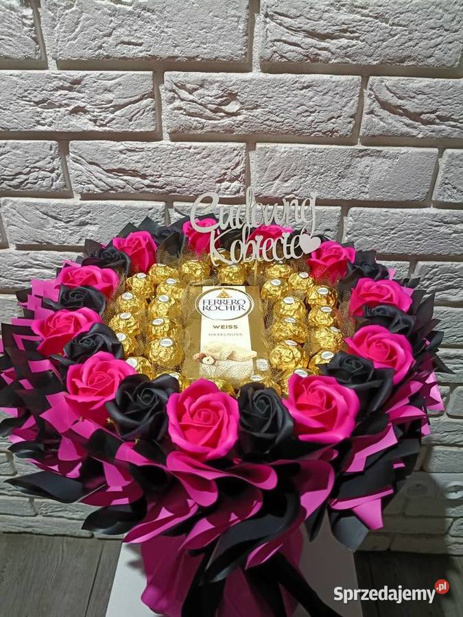 Słodki bukiet z ferrero Bukiet z róż mydlanych Zagórów