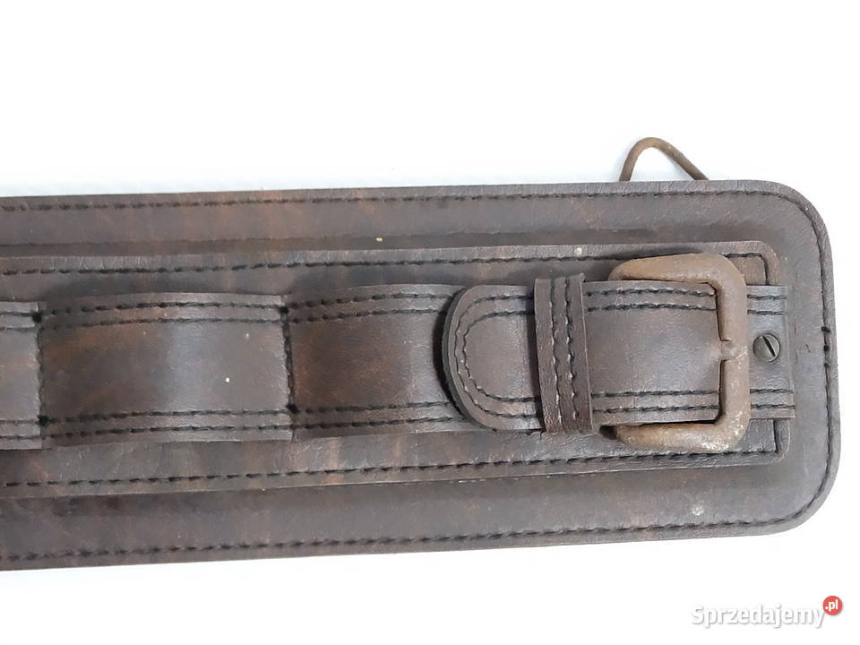 Stary skórzany pokrowiec etui na fajki vintage Biłgoraj