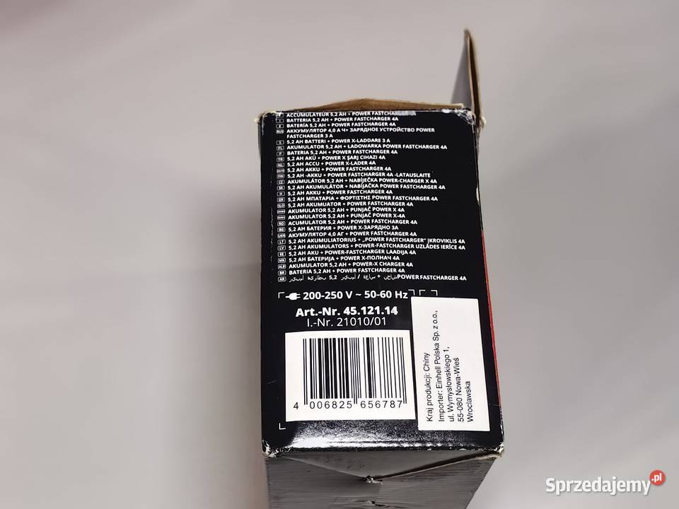 Zestaw startowy Einhell 52 Ah nowy pudełko DPD Dom i Ogród Inczew